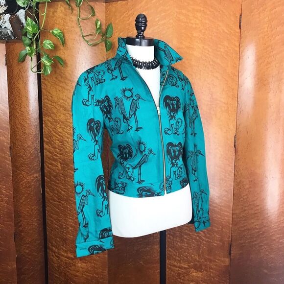 NOVELTY PRINT 80’s does 50’s Vintage Jacket M NWT - Picture 13 of 13